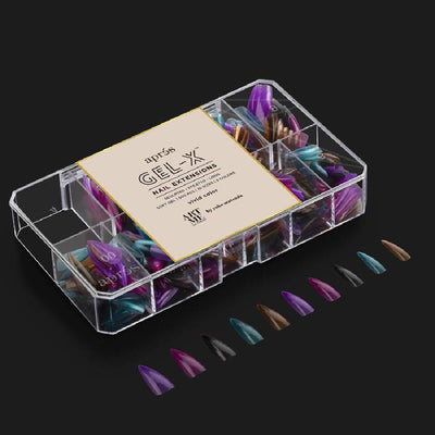 APRES x ArtMe / Gel-X Tips Box Vivid Color - Sculpted Stiletto Long