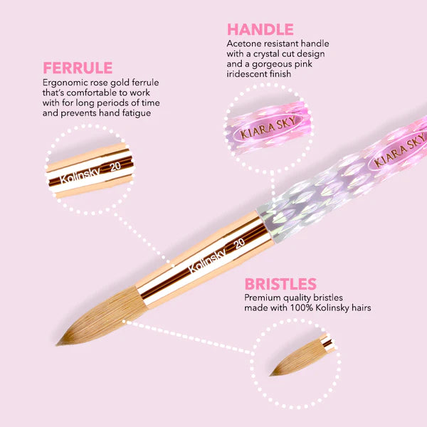 KIARA SKY - PINK ACRYLIC BRUSH