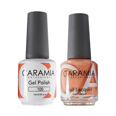 This is an image of CARAMIA - Gel Nail Polish Matching Duo - 100