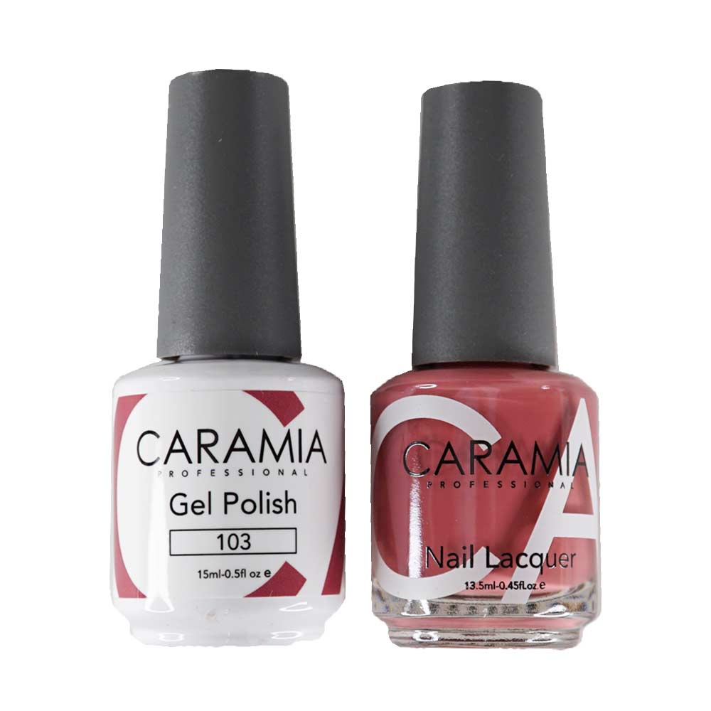 This is an image of CARAMIA - Gel Nail Polish Matching Duo - 103