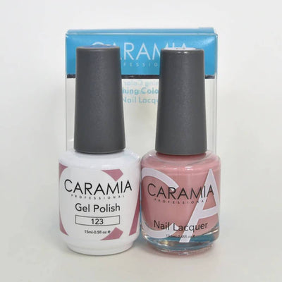 This is an image of CARAMIA - Gel Nail Polish Matching Duo - 123