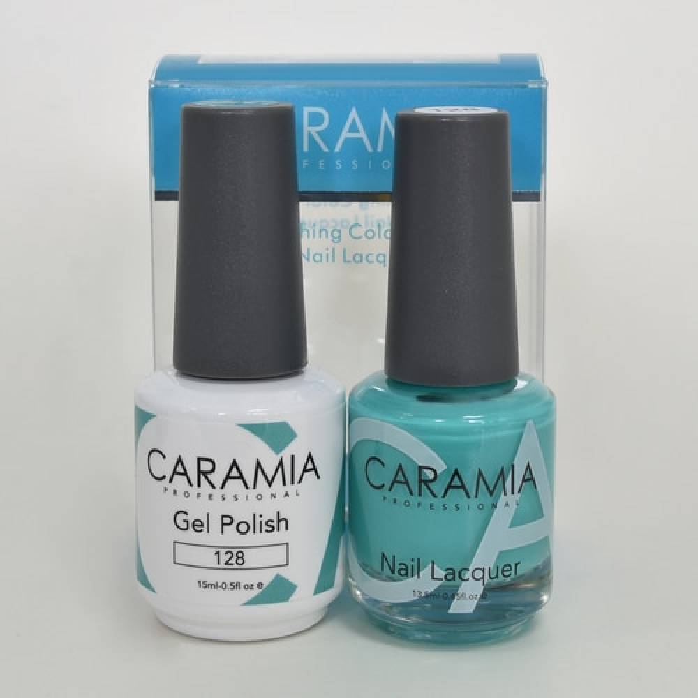 This is an image of CARAMIA - Gel Nail Polish Matching Duo - 128