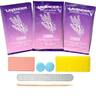 CHERI - 8 in 1 Pedicure Packets Lavender