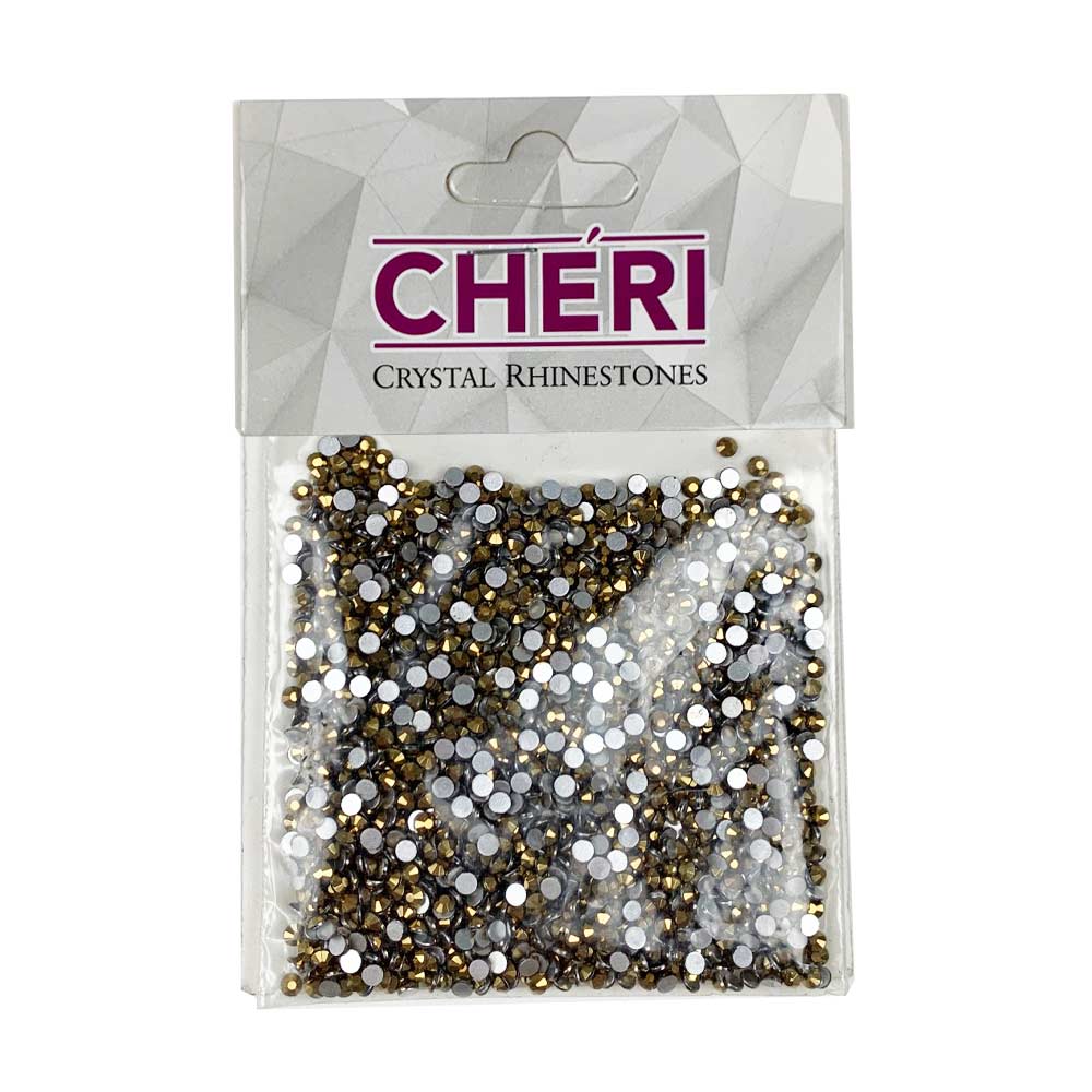 CHERI - Crystal Rhinestones - Solid Gold