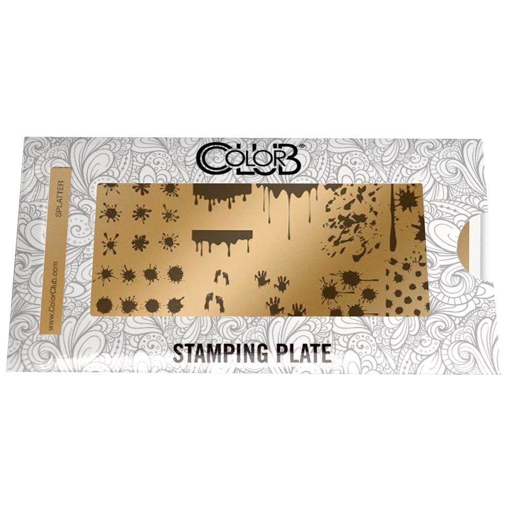 COLOR CLUB - Splatter Nail Art Stamping Plate