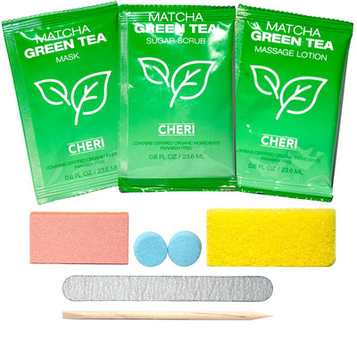 CHERI - 8 in 1 Pedicure Packets Matcha Green Tea