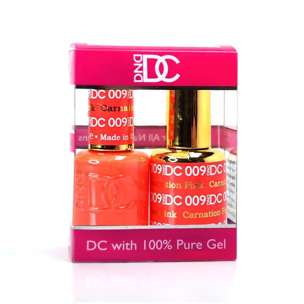 DND / DC Gel Nail Polish Matching Duo - 009 Carnation Pink