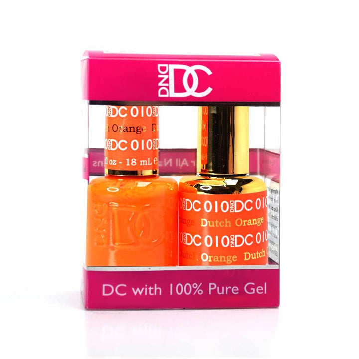 DND / DC Gel Nail Polish Matching Duo - 010 Dutch Orange