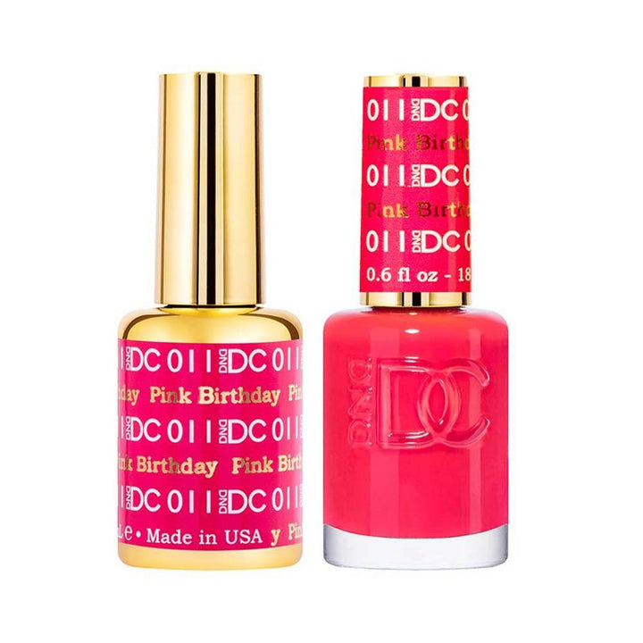 DND / DC Gel Nail Polish Matching Duo - 011 Pink Birthday