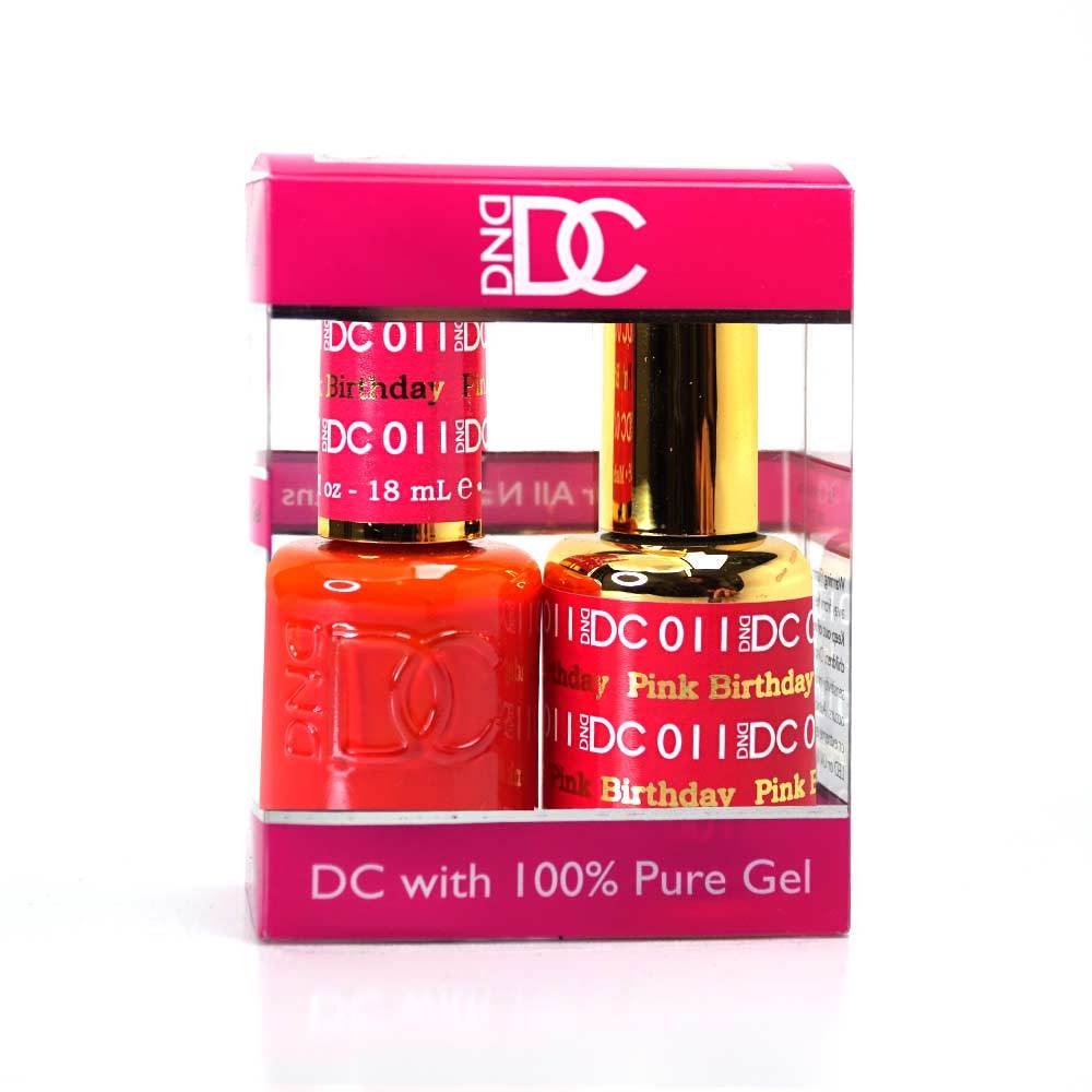DND / DC Gel Nail Polish Matching Duo - 011 Pink Birthday