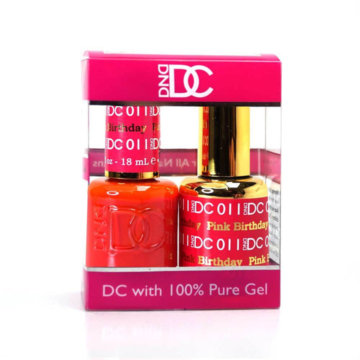 DND / DC Gel Nail Polish Matching Duo - 011 Pink Birthday