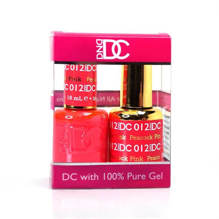 DND / DC Gel Nail Polish Matching Duo - 012 Peacock Pink