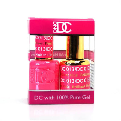 DND / DC Gel Nail Polish Matching Duo - 013 Brilliant Pink