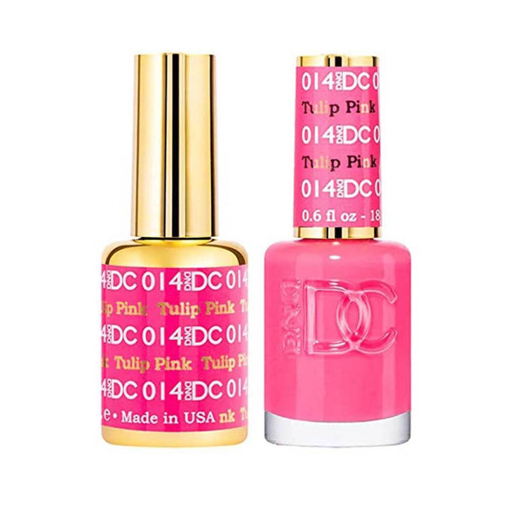 DND / DC Gel Nail Polish Matching Duo - 014 Tulip Pink