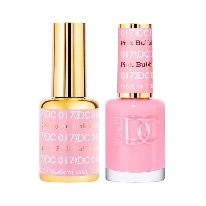 DND / DC Gel Nail Polish Matching Duo - 017 Pink Bubblegum