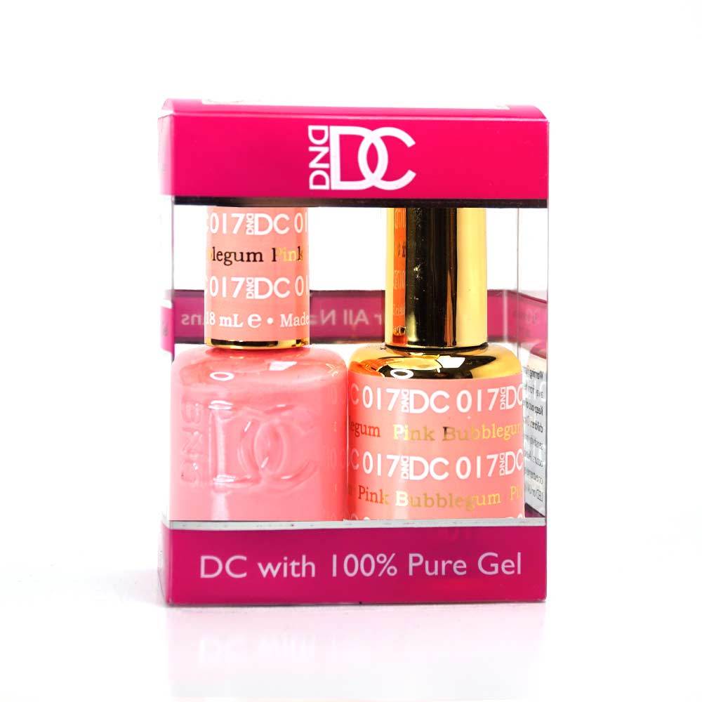 DND / DC Gel Nail Polish Matching Duo - 017 Pink Bubblegum