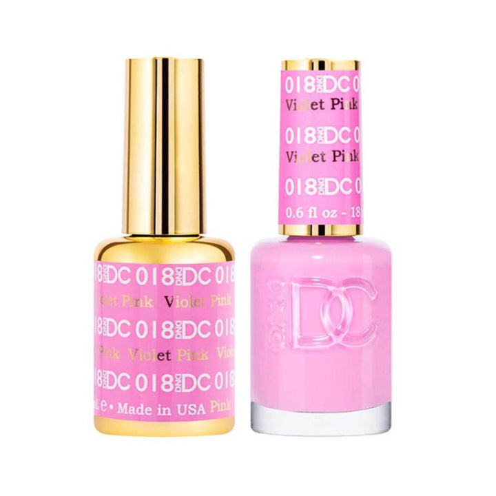 DND / DC Gel Nail Polish Matching Duo - 018 Violet Pink