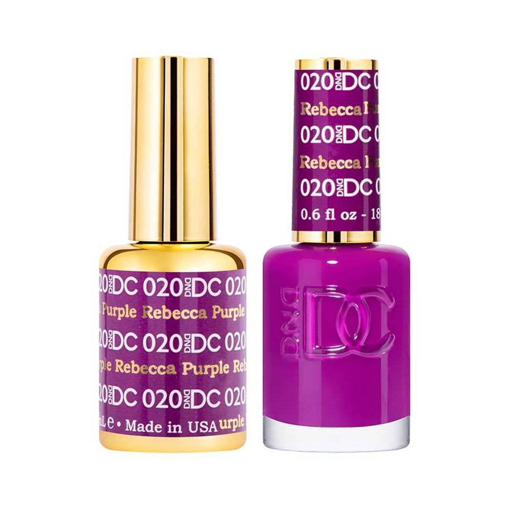 DND / DC Gel Nail Polish Matching Duo - 020 Rebecca Purple