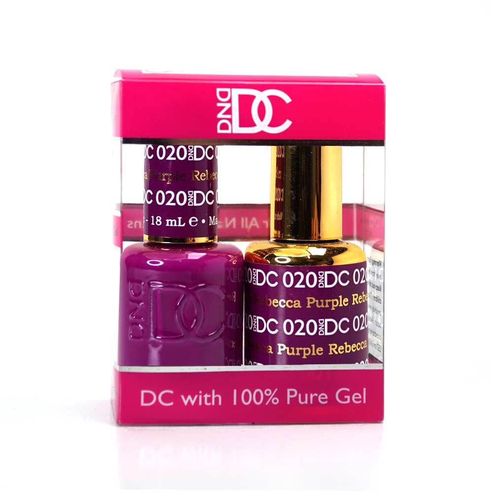 DND / DC Gel Nail Polish Matching Duo - 020 Rebecca Purple
