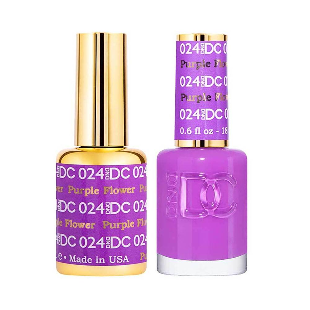 DND / DC Gel Nail Polish Matching Duo - 024 Purple Flower