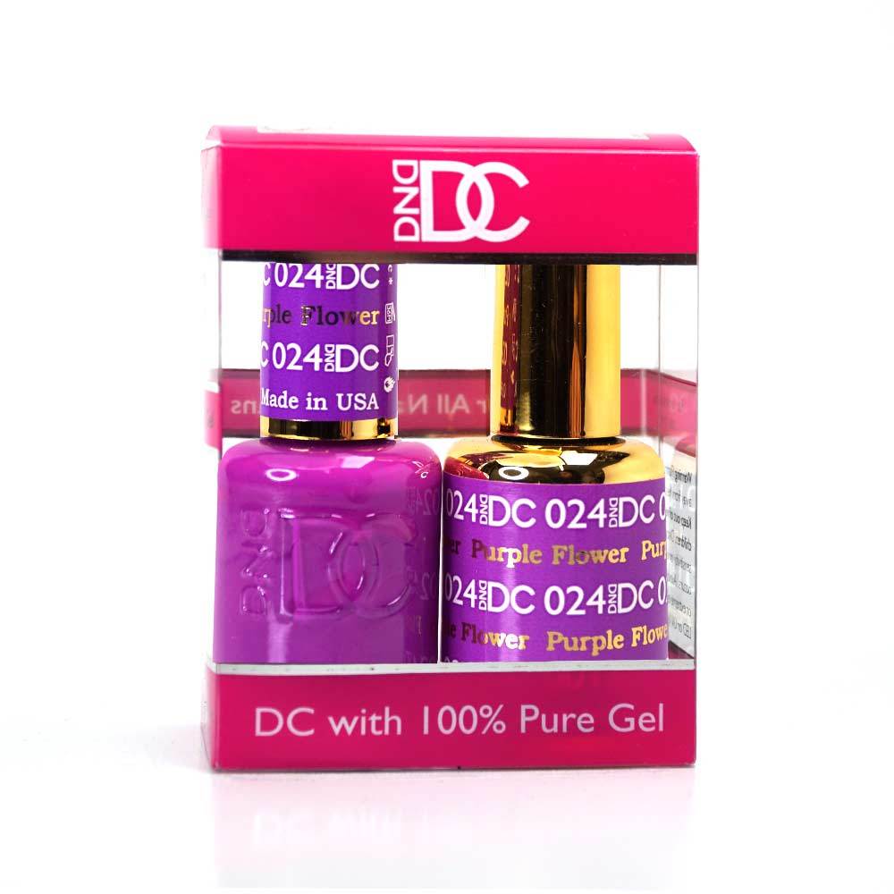 DND / DC Gel Nail Polish Matching Duo - 024 Purple Flower