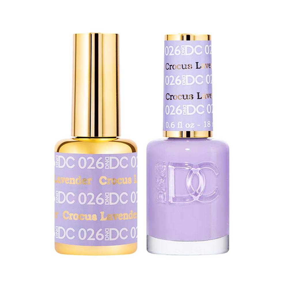 DND / DC Gel Nail Polish Matching Duo - 026 Crocus Lavender