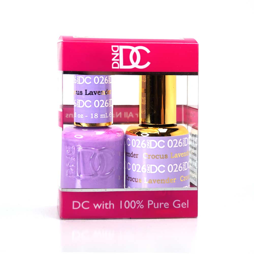 DND / DC Gel Nail Polish Matching Duo - 026 Crocus Lavender