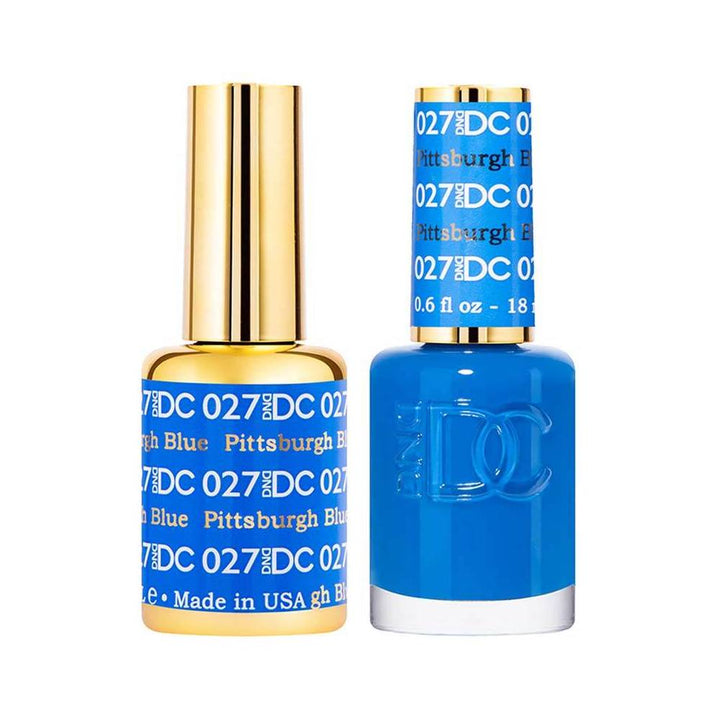 DND / DC Gel Nail Polish Matching Duo - 027 Pittsburgh Blue