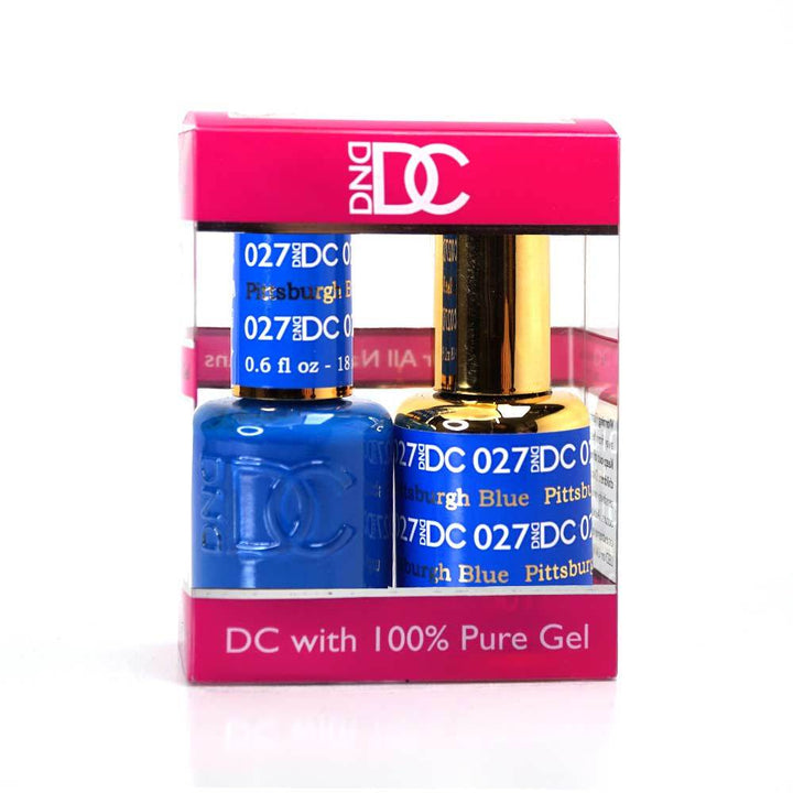 DND / DC Gel Nail Polish Matching Duo - 027 Pittsburgh Blue