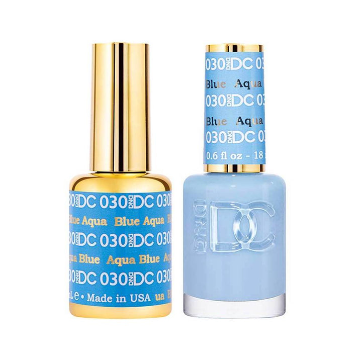 DND / DC Gel Nail Polish Matching Duo - 030 Aqua Blue