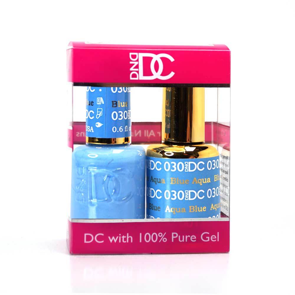 DND / DC Gel Nail Polish Matching Duo - 030 Aqua Blue