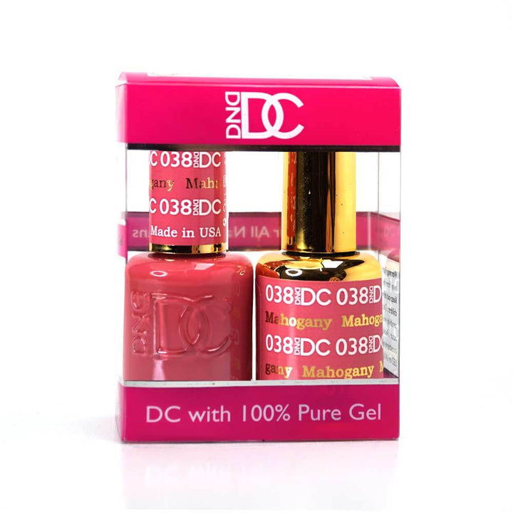 DND / DC Gel Nail Polish Matching Duo - 038 Mahogany