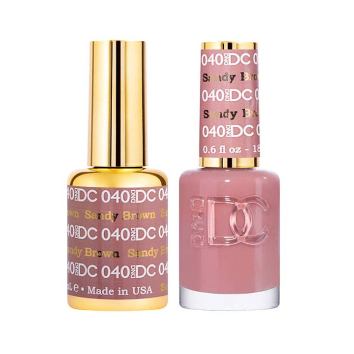 DND / DC Gel Nail Polish Matching Duo - 040 Sandy Brown