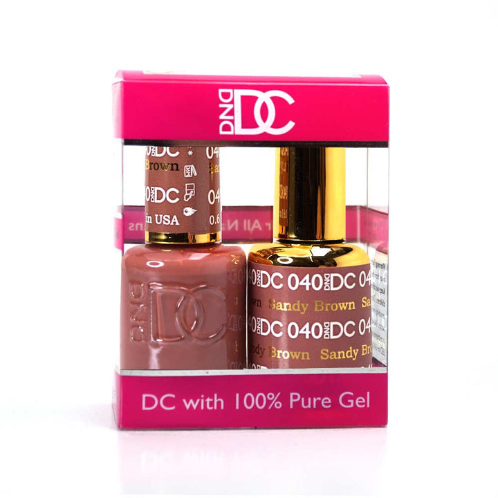 DND / DC Gel Nail Polish Matching Duo - 040 Sandy Brown
