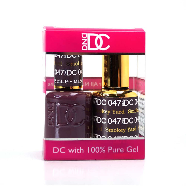 DND / DC Gel Nail Polish Matching Duo - 047 Smokey Yard