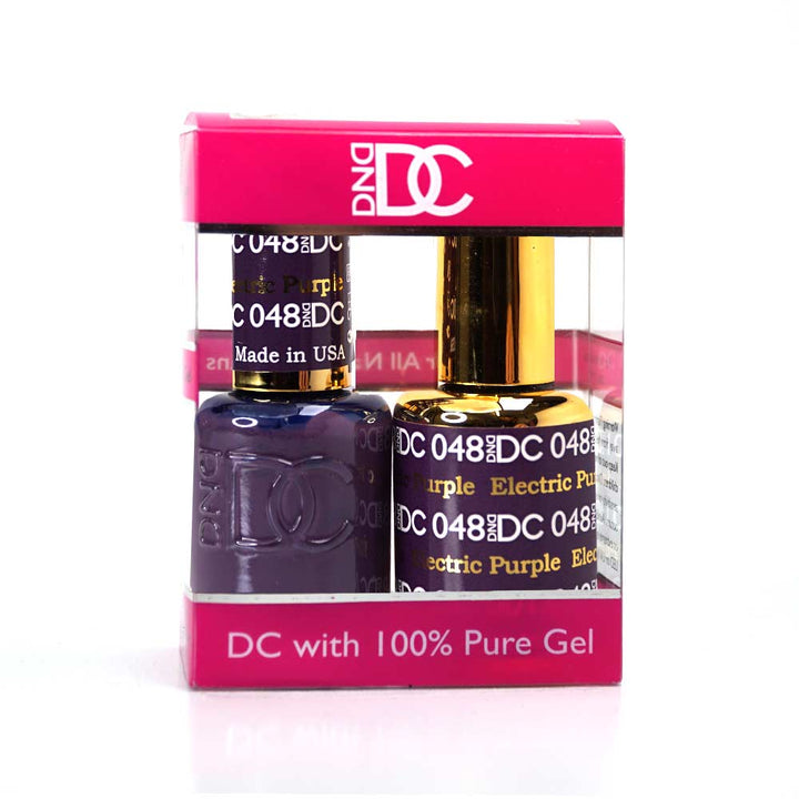 DND / DC Gel Nail Polish Matching Duo - 048 Electric Purple