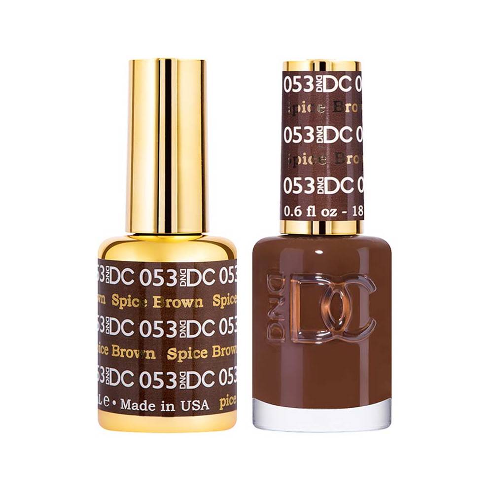 DND / DC Gel Nail Polish Matching Duo - 053 Spiced Brown