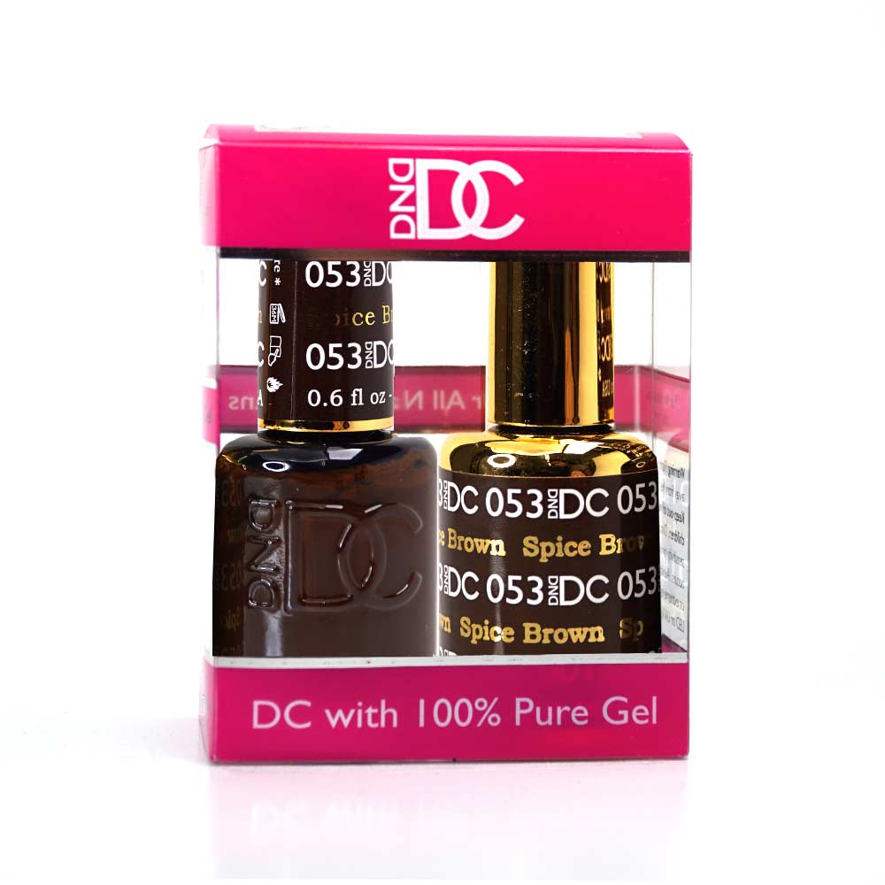 DND / DC Gel Nail Polish Matching Duo - 053 Spiced Brown
