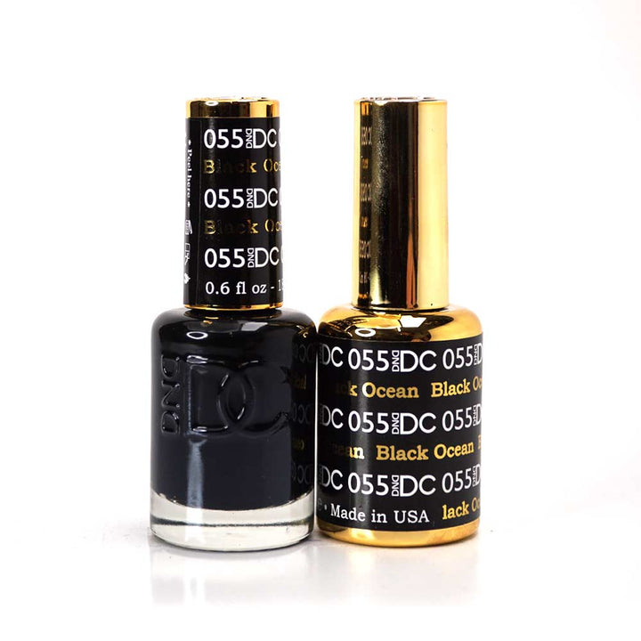DND / DC Gel Nail Polish Matching Duo - 055 Black Ocean
