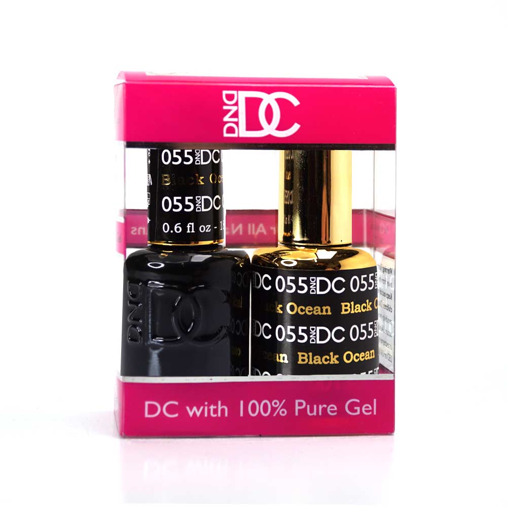 DND / DC Gel Nail Polish Matching Duo - 055 Black Ocean