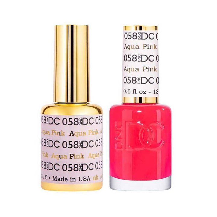 DND / DC Gel Nail Polish Matching Duo - 058 Aqua Pink