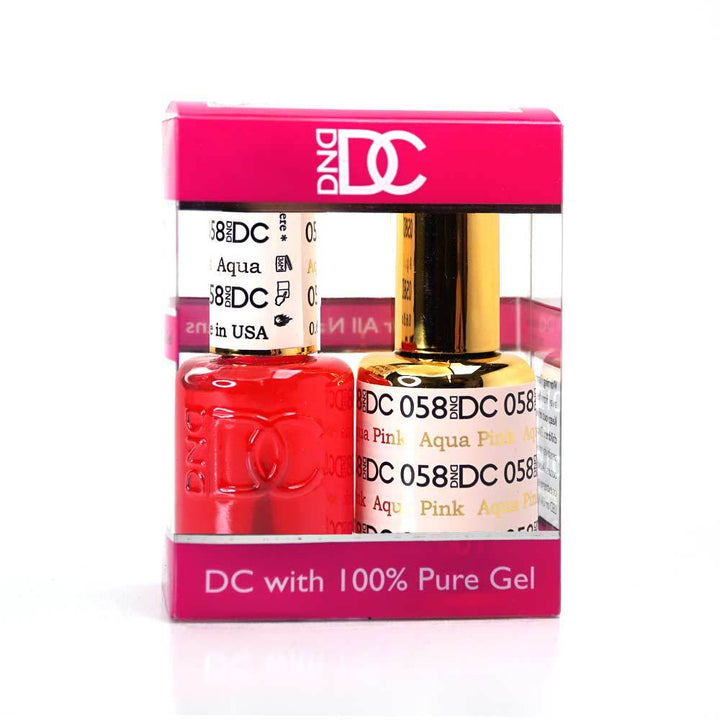 DND / DC Gel Nail Polish Matching Duo - 058 Aqua Pink