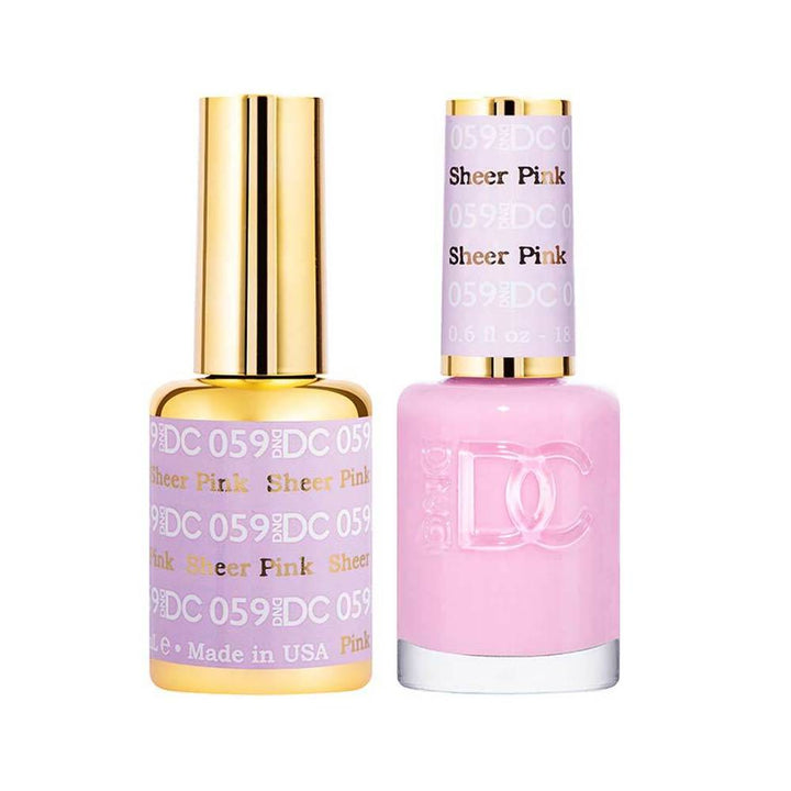 DND / DC Gel Nail Polish Matching Duo - 059 Sheer Pink