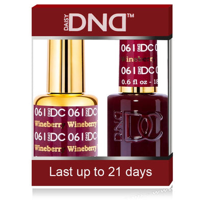 DND / DC Gel Nail Polish Matching Duo - 061 Wineberry