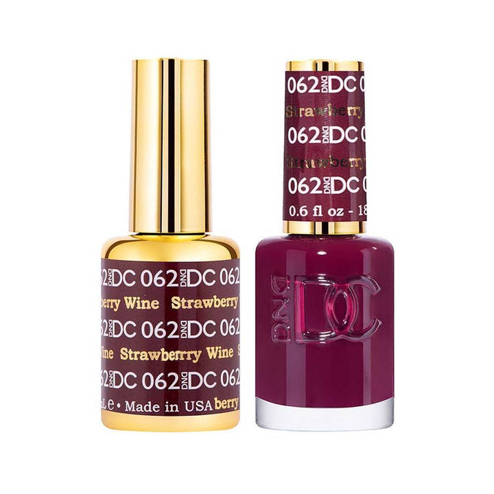 DND / DC Gel Nail Polish Matching Duo - 062 Strawberry Wine