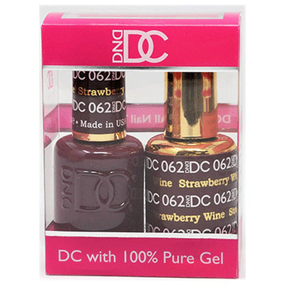 DND / DC Gel Nail Polish Matching Duo - 062 Strawberry Wine