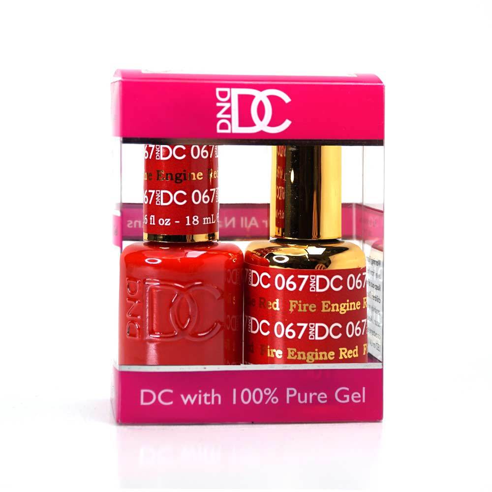 DND / DC Gel Nail Polish Matching Duo - 067 Fire Engine Red