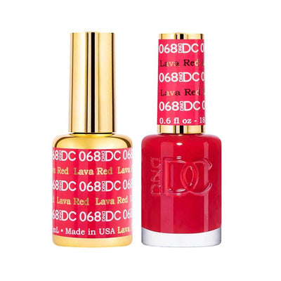 DND / DC Gel Nail Polish Matching Duo - 068 Lava Red