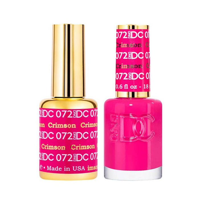 DND / DC Gel Nail Polish Matching Duo - 072 Crimson