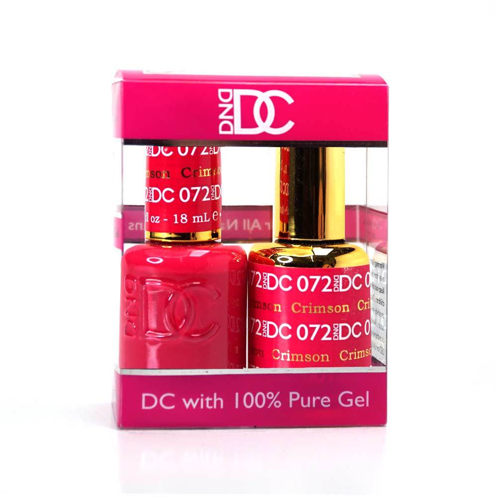 DND / DC Gel Nail Polish Matching Duo - 072 Crimson